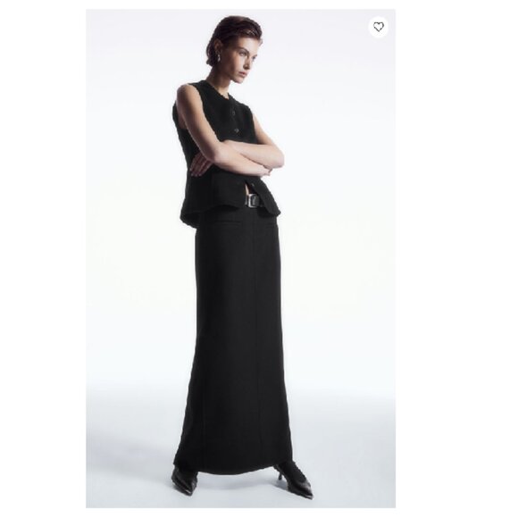 COS Dresses & Skirts - COS Double-faced Wool Column Maxi Skirt Black Size 2